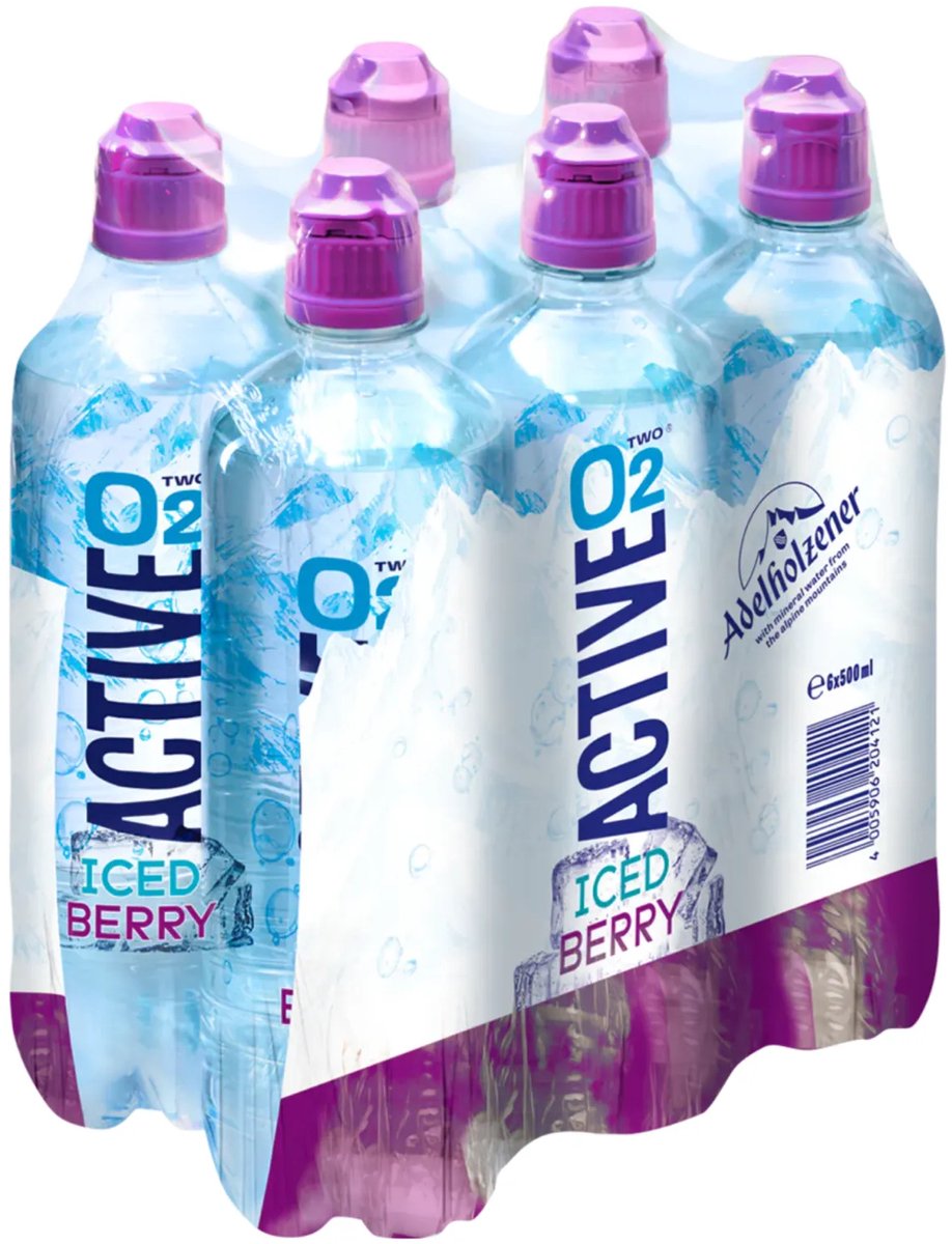 Active O2 Water iced berry - 6 petflesjes x 500 ml