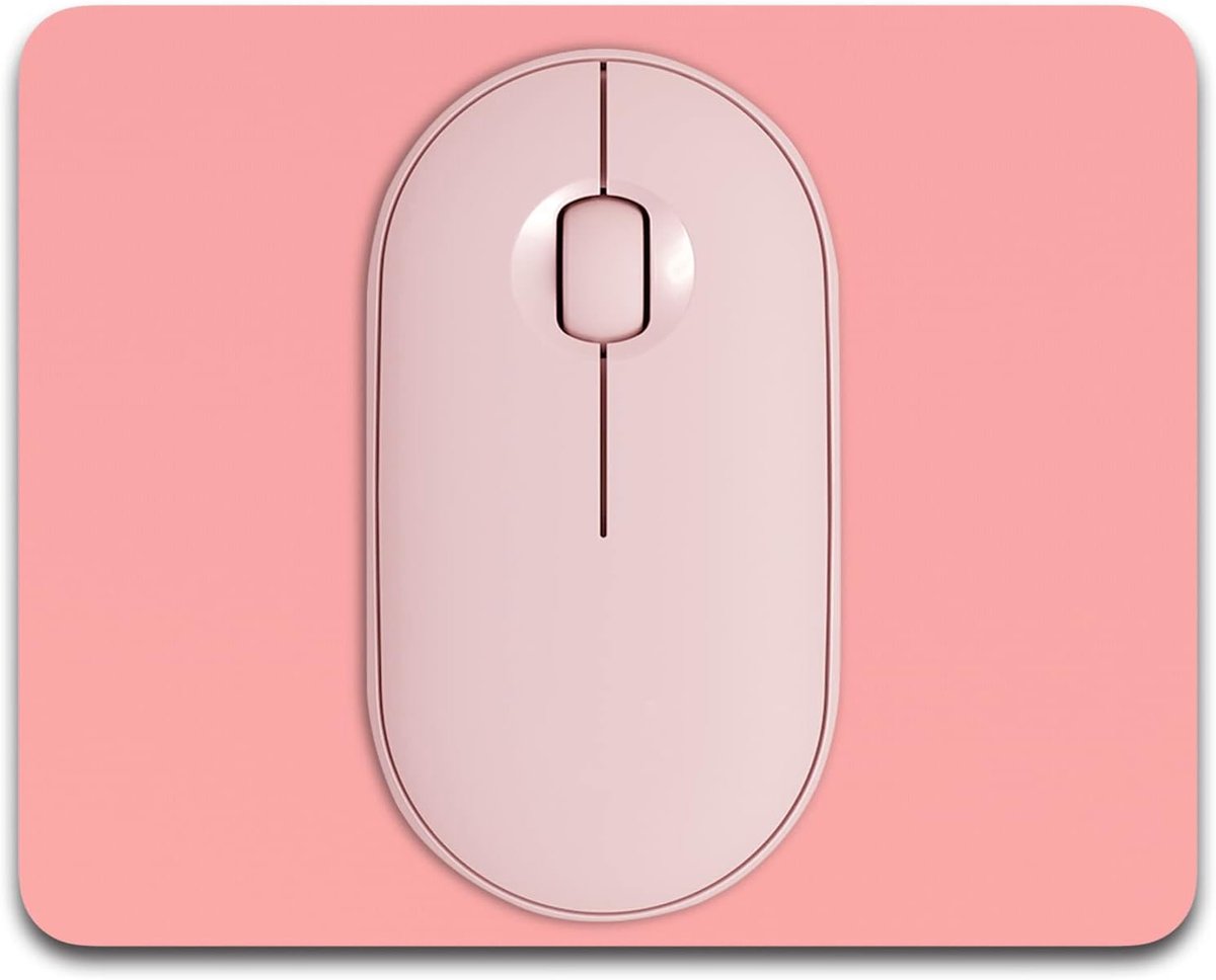 Kleine muismat, 12,7 x 15,2 cm dik rubber premium getextureerde antislip draagbare en wasbare mini-muismat, uniseks, draadloze laptops, toetsenbordlade, gaming computer kantoor, reizen, roze