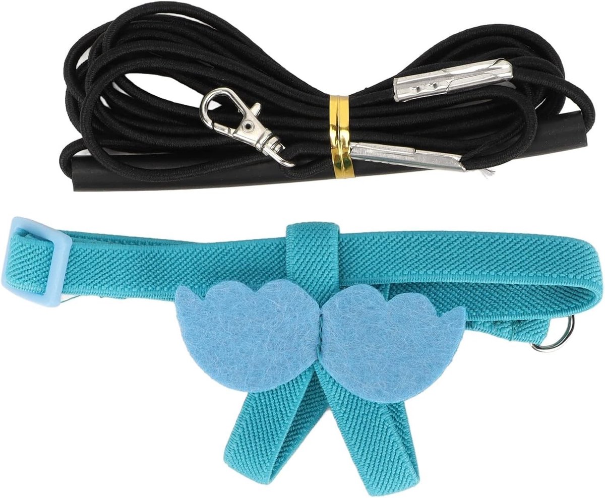 Verstelbare Harnas en Leash Set voor Papegaaien, Duiven en Vogels, Ideaal voor Buiten Training en Wandelen