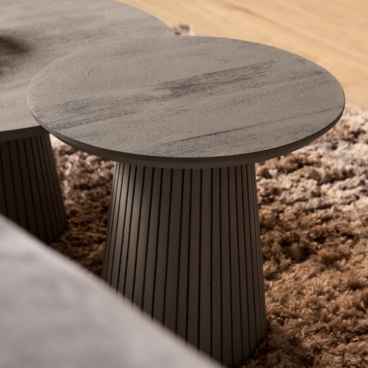 Starfurn Salontafel Solana - Rond Taupe Hout - 80x80x38cm