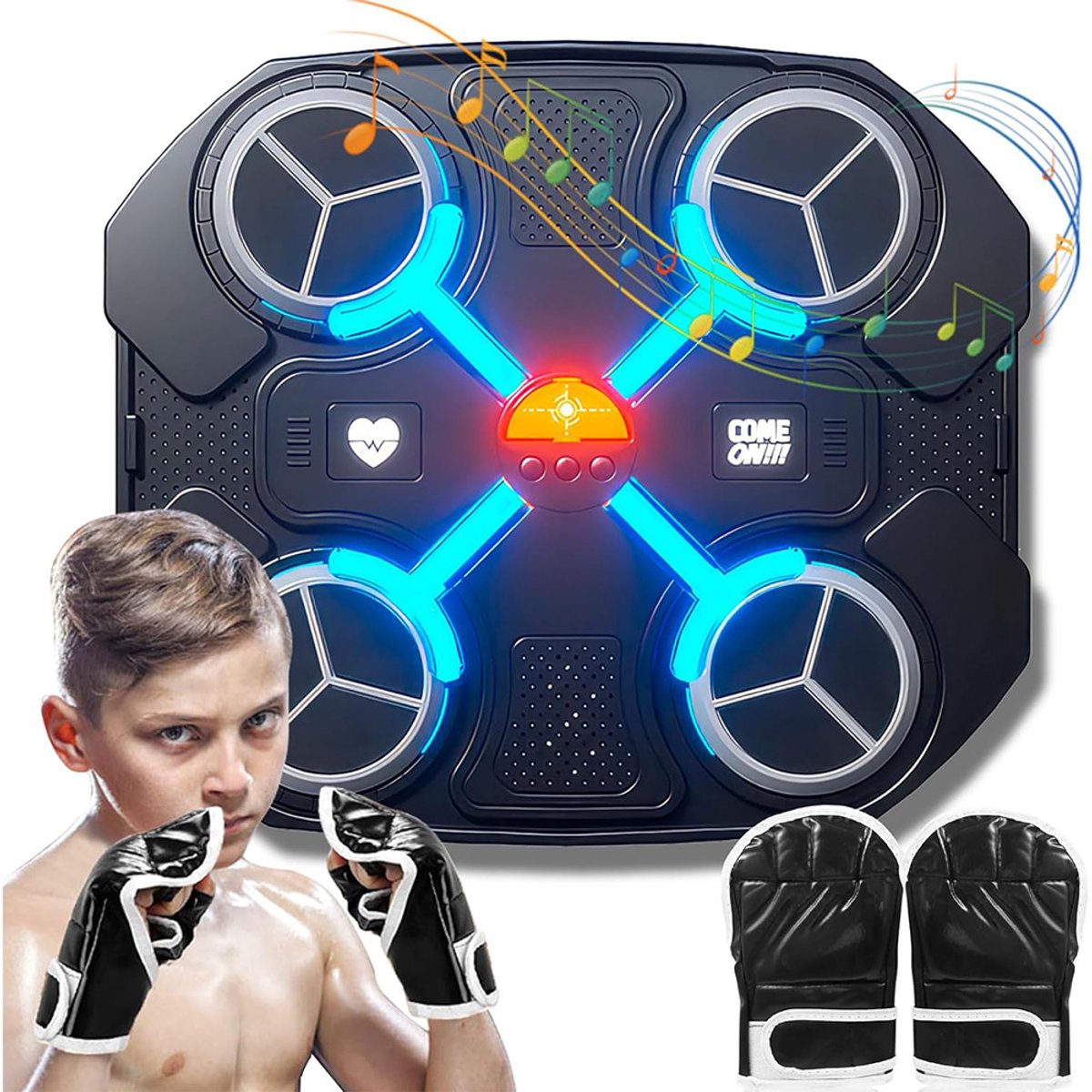 Muziek Boksmachine - Boksmachine Kinderen - 3 Boksmodi - Bluetooth-muziek - met Verlichting - 32x27.5x3.5cm