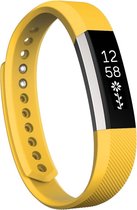 Fitbit Alta (HR) siliconen bandje | Geel / Yellow| Premium kwaliteit | Size: L | TrendParts