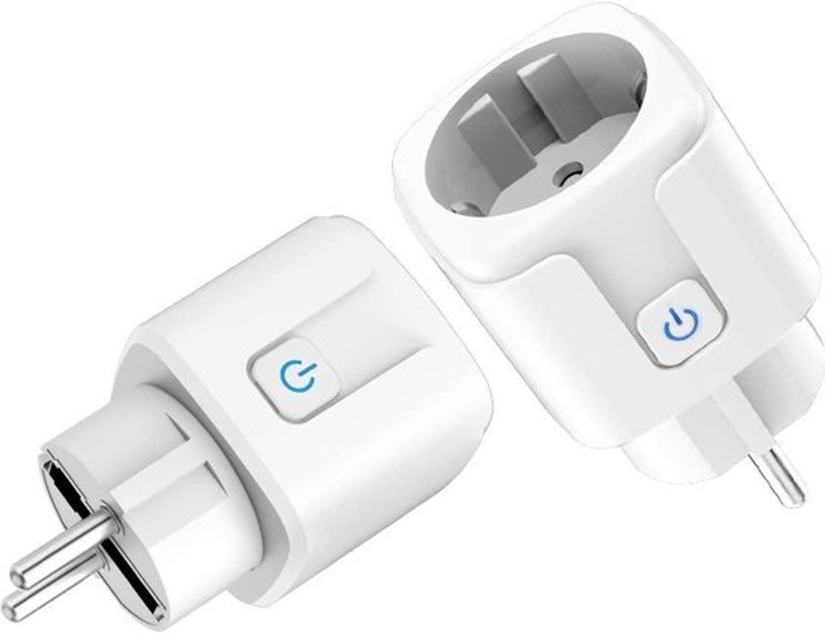 WLAN-stopcontact 16 A 24 GHz Slimme Thuisplug - spraakbesturing - afstandsbediening - stroomverbruik meten - set met Google Home - Alexa