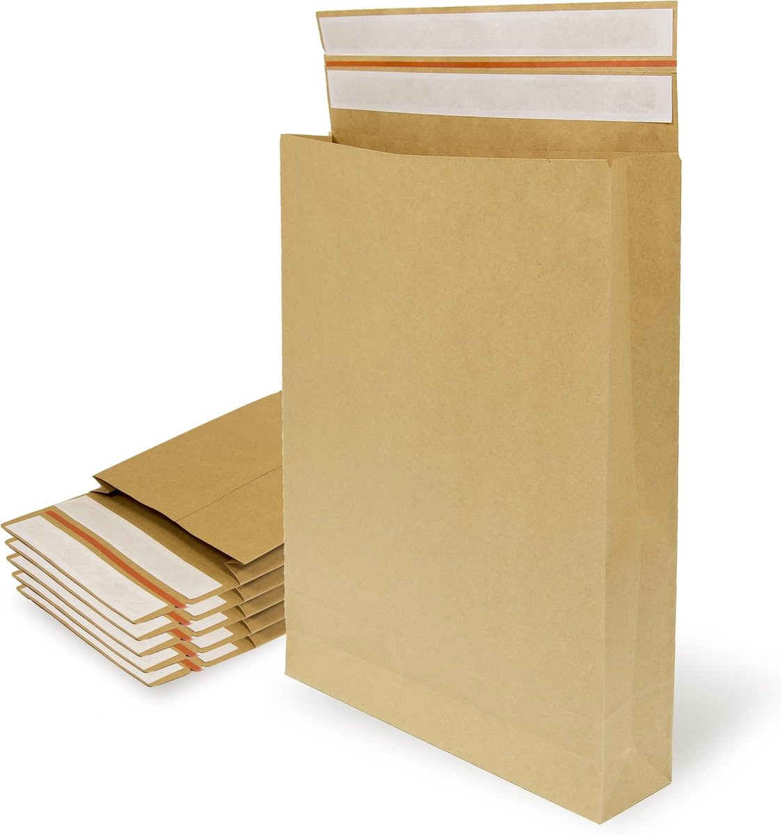 Enveloppen van kraftpapier met dubbele siliconen strip voor verzending en verpakking, papieren zakken voor het verzenden van kleding, accessoires, decoratie of geschenken