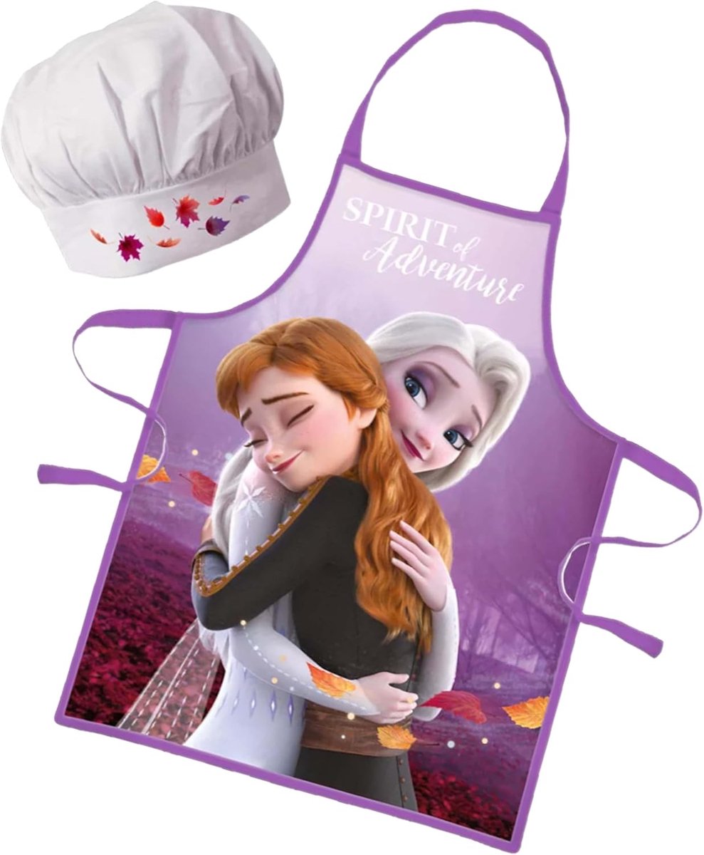 Kind, Koksmuts kind, Schort voor kinderen, kinder keukenschort, schort en verstelbare hoed voor koken, schilderen Frozen