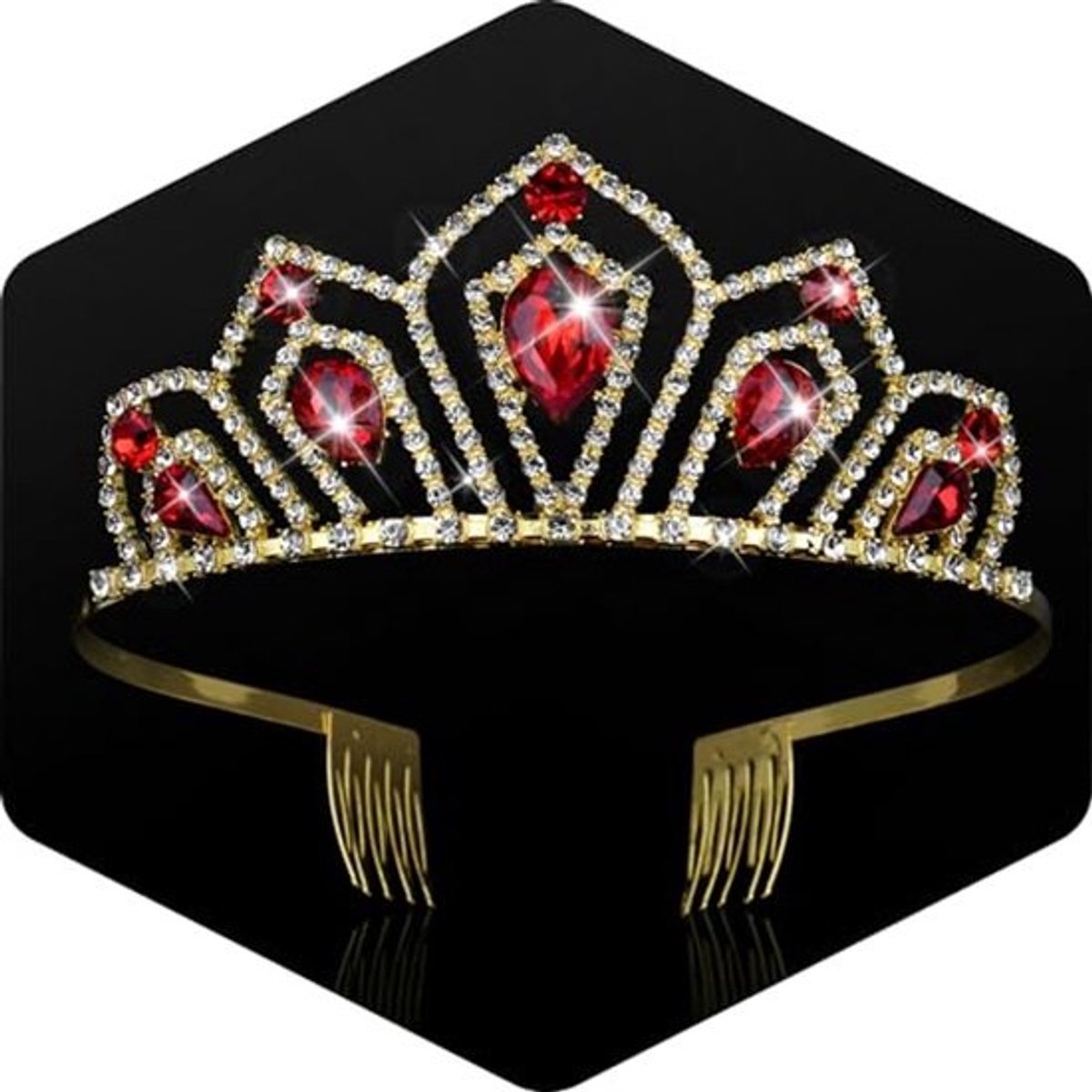 Kroon en Tiara met Kristallen en Strass voor Vrouwen en Meisjes