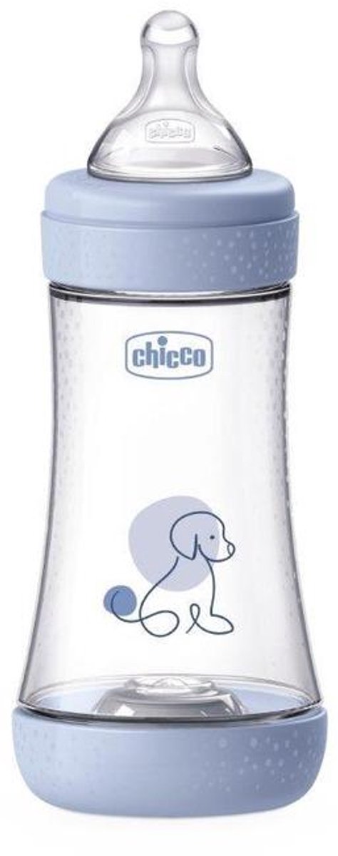 Chicco Perfect5 babyfles 240ml siliconen speen - Anti-koliekfles