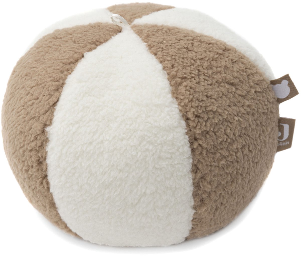 Jollein stoffen speelbal ivory/biscuit