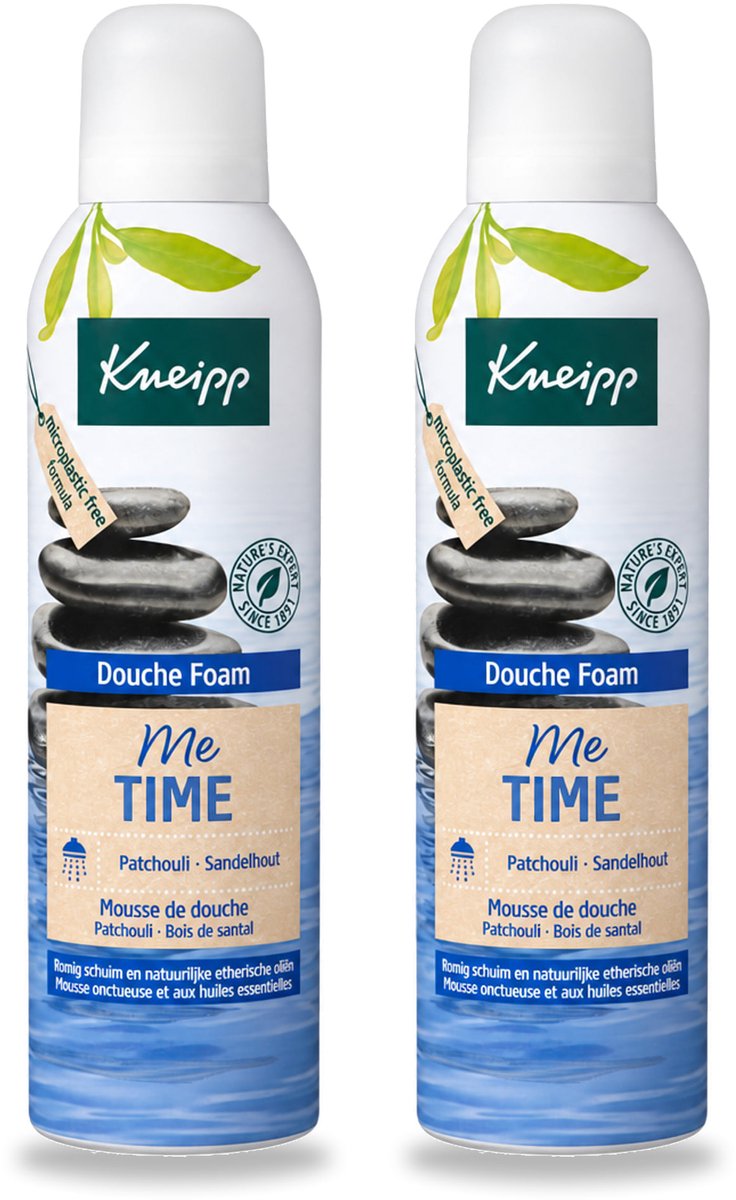 2 x Kneipp - Douche schuim - Me‑Time - Patchouli & Sandelhout - 200 ml - Voordeelverpakking - 2 stuks