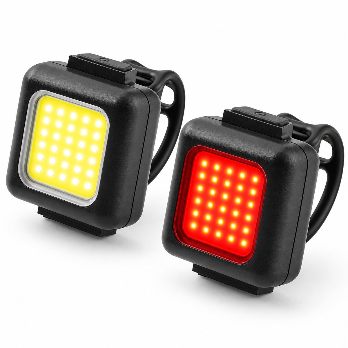 Cloudy Fietsverlichting Set – Voorlicht 150 Lumen + Achterlicht 80 Lumen – USB-C Oplaadbaar – 3 Lichtstanden – IPX5 – Zwart