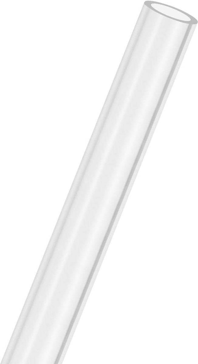 1-Pack Clear Stijve Acryl Pijp, 12mm [0.47"] ID x 16mm [0.63"] OD Plastic Ronde Buis voor Waterkoelingssysteem/Lampen/Fonteinen/Aquaria/Display Stand, Acryl Tubing [305mm/12IN]