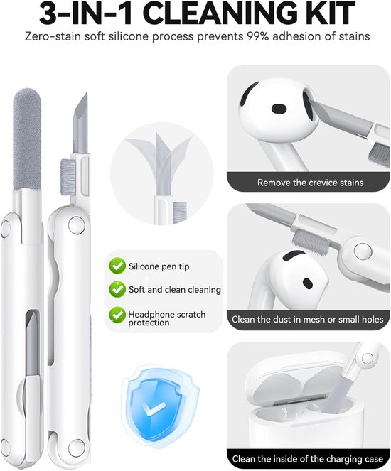 Siliconen voor AirPods 4 Hoes, A8-Dark — afbeelding 5
