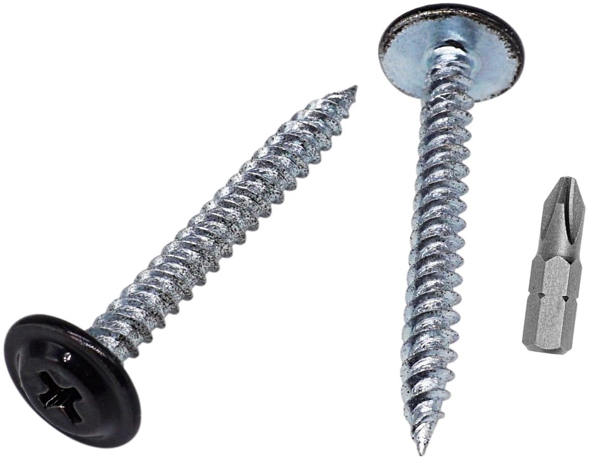 (50 stuks) Gelakte 4,2 x 38 mm zelftappende houtschroeven, metalen schroef, PH gemodificeerde trusskop (zwart RAL 9005)