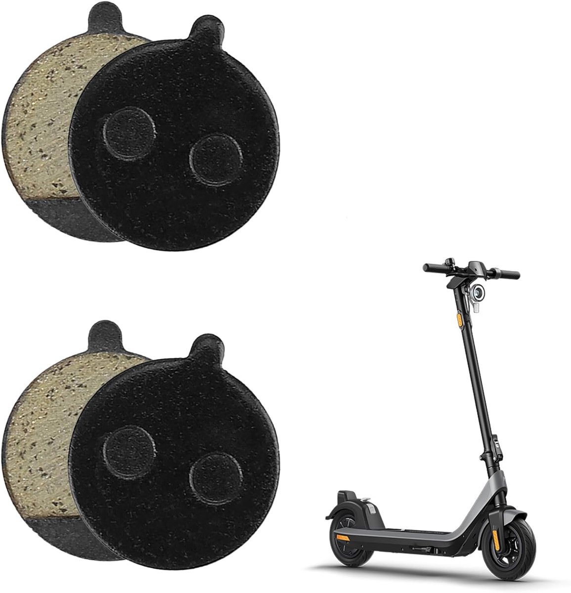 Remblokken voor elektrische step, halfmetalen schijfremblokken voor elektrische scooter, fiets, remvoeringpad, accessoires, wielsport, compatibel met KUGOO M4/M4 Pro en andere modellen