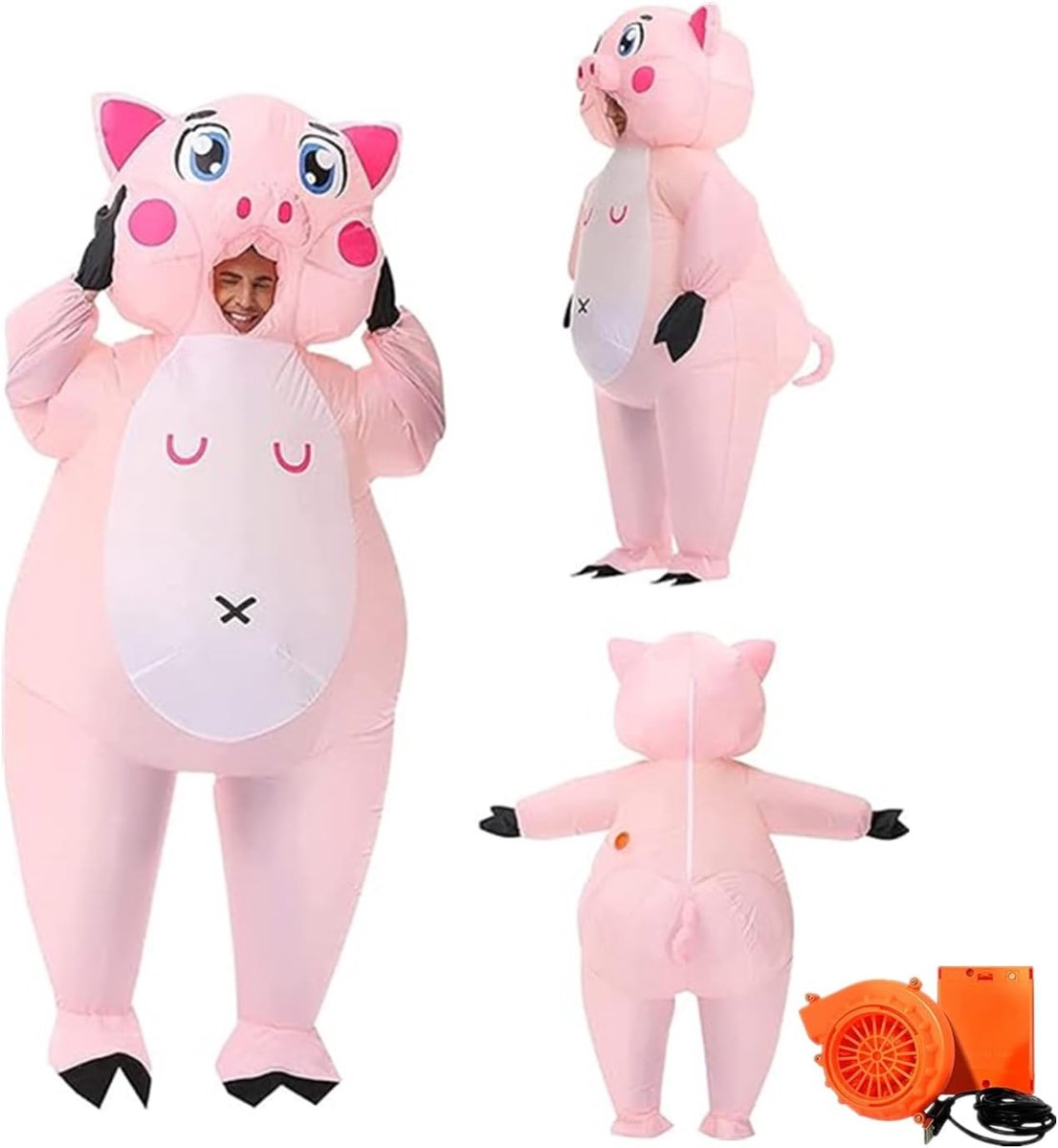 Kostuum voor volwassenen, opblaasbaar kostuum voor volwassenen, grappig explosiekostuum, carnavalskostuums, voor cosplay, Halloween, Kerstmis, mannen en vrouwen