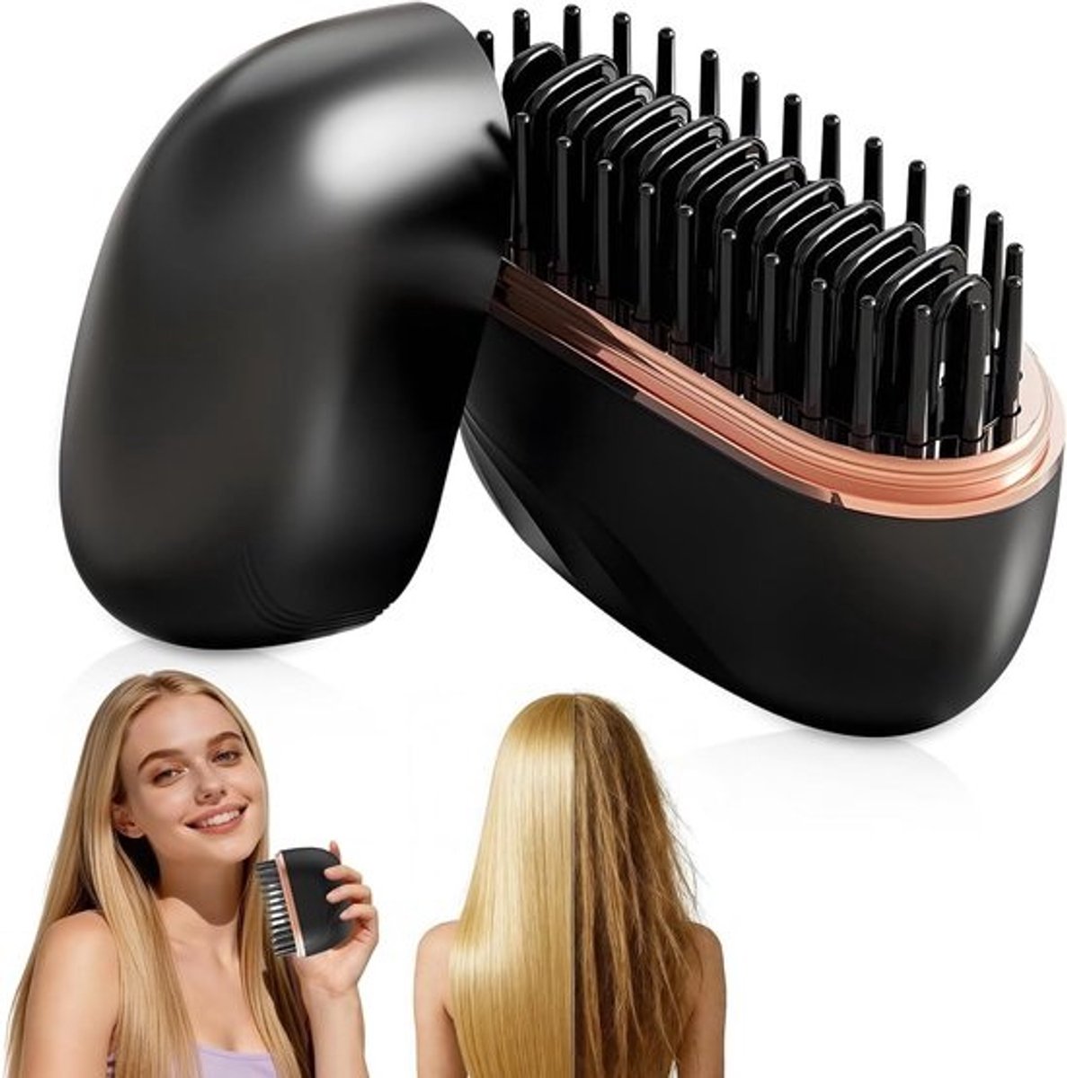 Draadloze Mini Haarstyler met 3 Temperatuurinstellingen en Snelle Opwarming, Ideaal voor Kinderen en Reizen met Compact Ontwerp