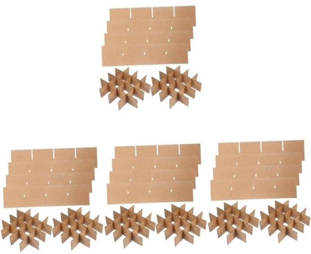 24 Stuks Verdeelplaten voor Verzenddozen - Ideaal voor Verpakking, Verhuizing en Organisatie
