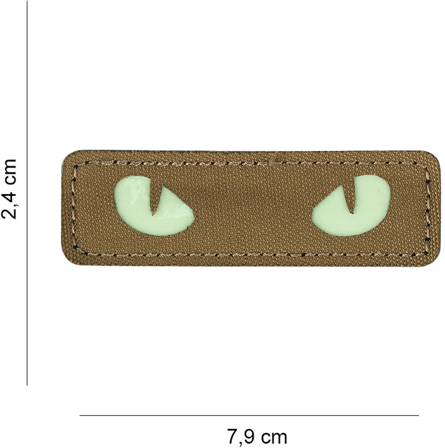 Laser Cut Embleem stof Cat Eyes coyote glow in the dark#5053