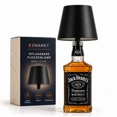 Oplaadbare Flessenlamp - Tafellamp - Zwart - Usb Oplaadbaar - Warm wit - Touch Dimbaar - LED
