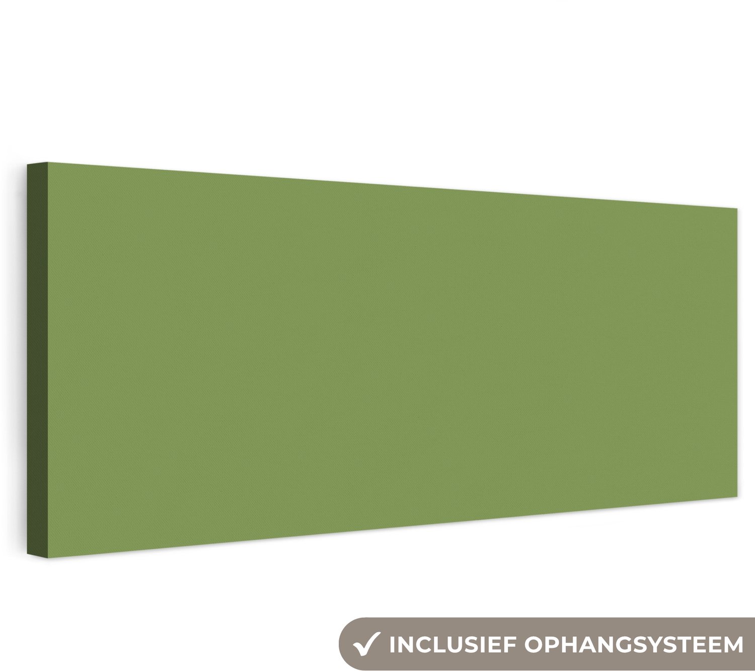 Canvas schilderij 120x40 cm - Exclusieve wanddecoratie Moss - Green - Groen - Muurdecoratie woonkamer - Slaapkamer decoratie - Kamer accessoires - Schilderijen op canvas