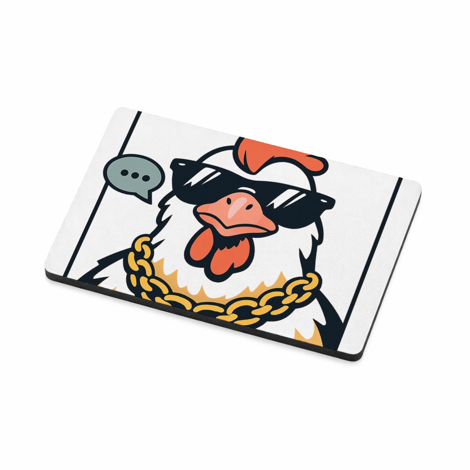 Mr Cadeautjes MDF magnetische fotolijst 7,5 x 5 - design Retro karakterprint met onverwachte zelfverzekerdheid | cadeau Wit