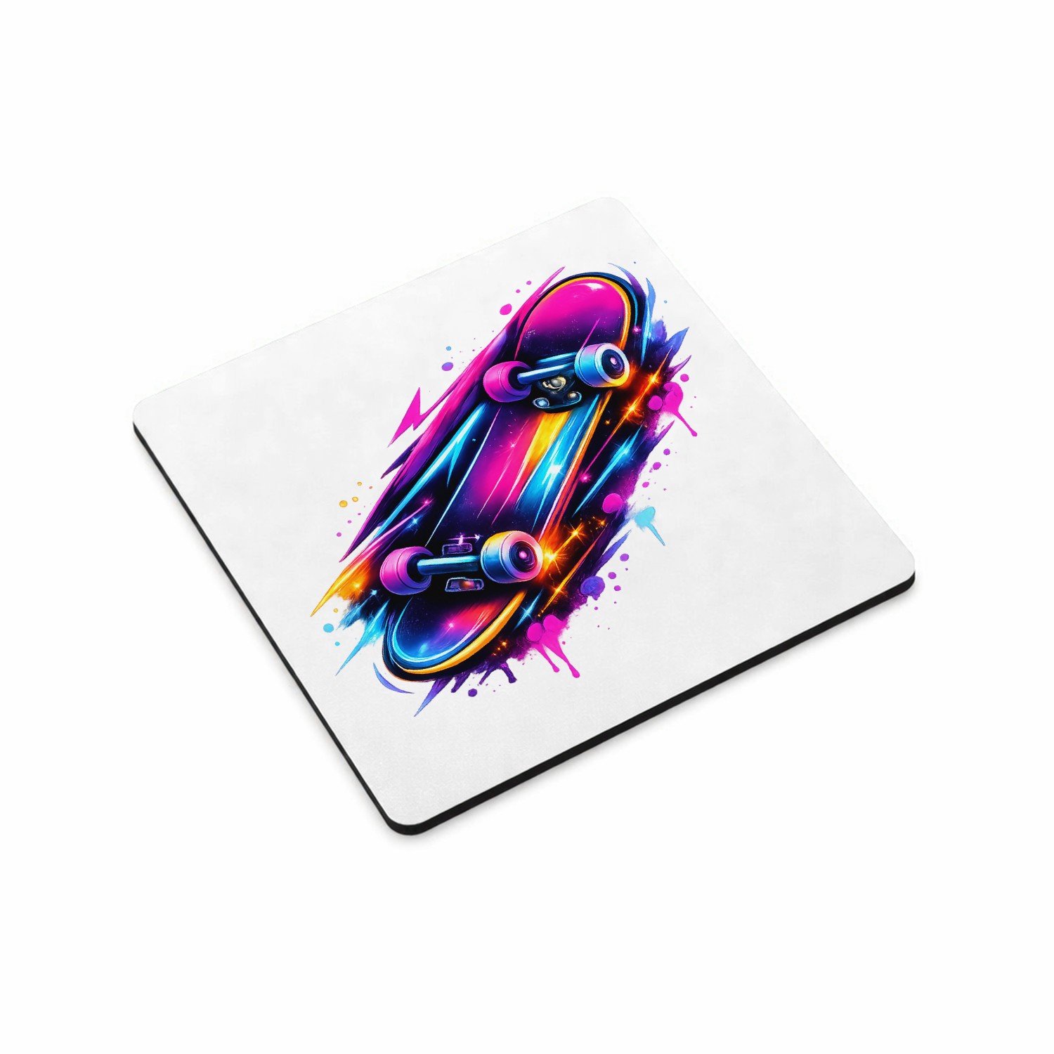 Mr Cadeautjes MDF magnetische fotolijst vierkant 9,5 - design Neon sportenergie met een futuristische uitstraling | cadeau Wit