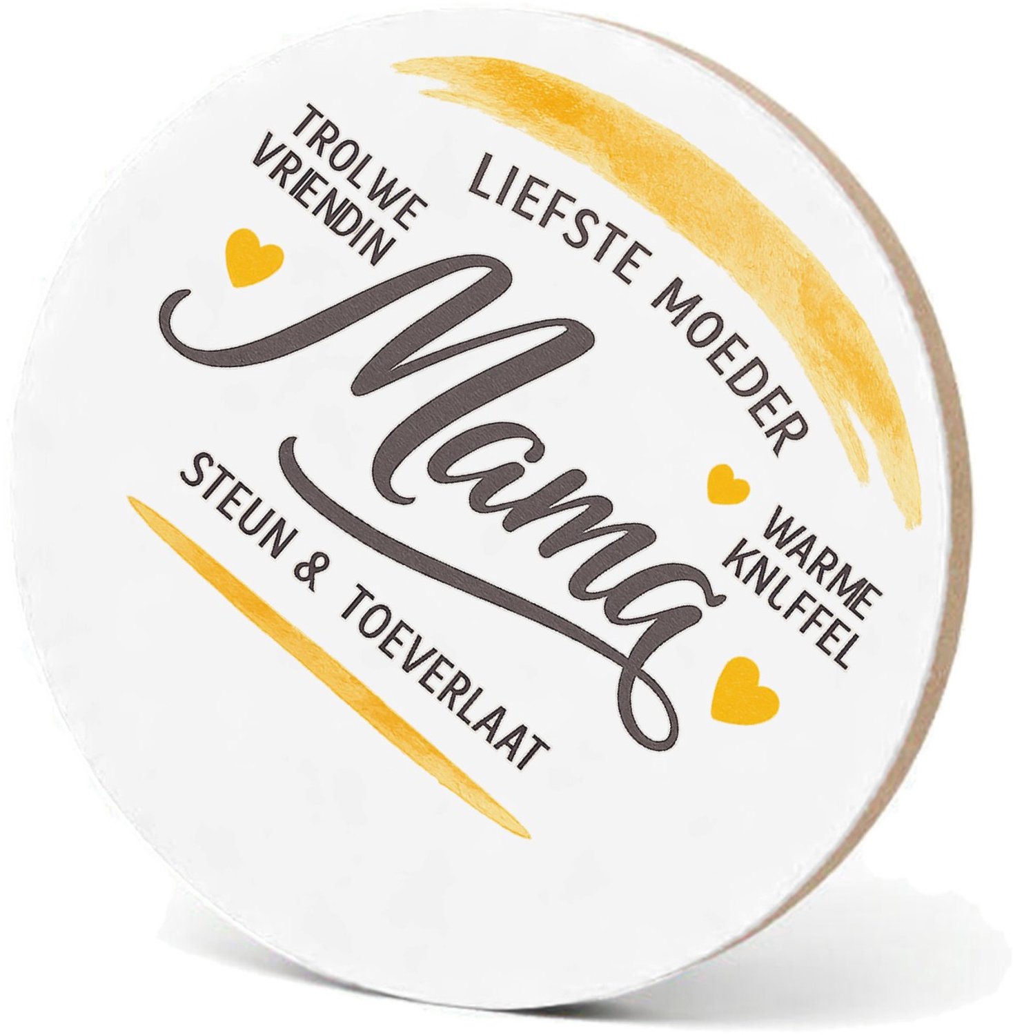 Mr Cadeautjes MDF fotolijst - design Een warme, persoonlijke typografische print met een opvallen | cadeau Wit