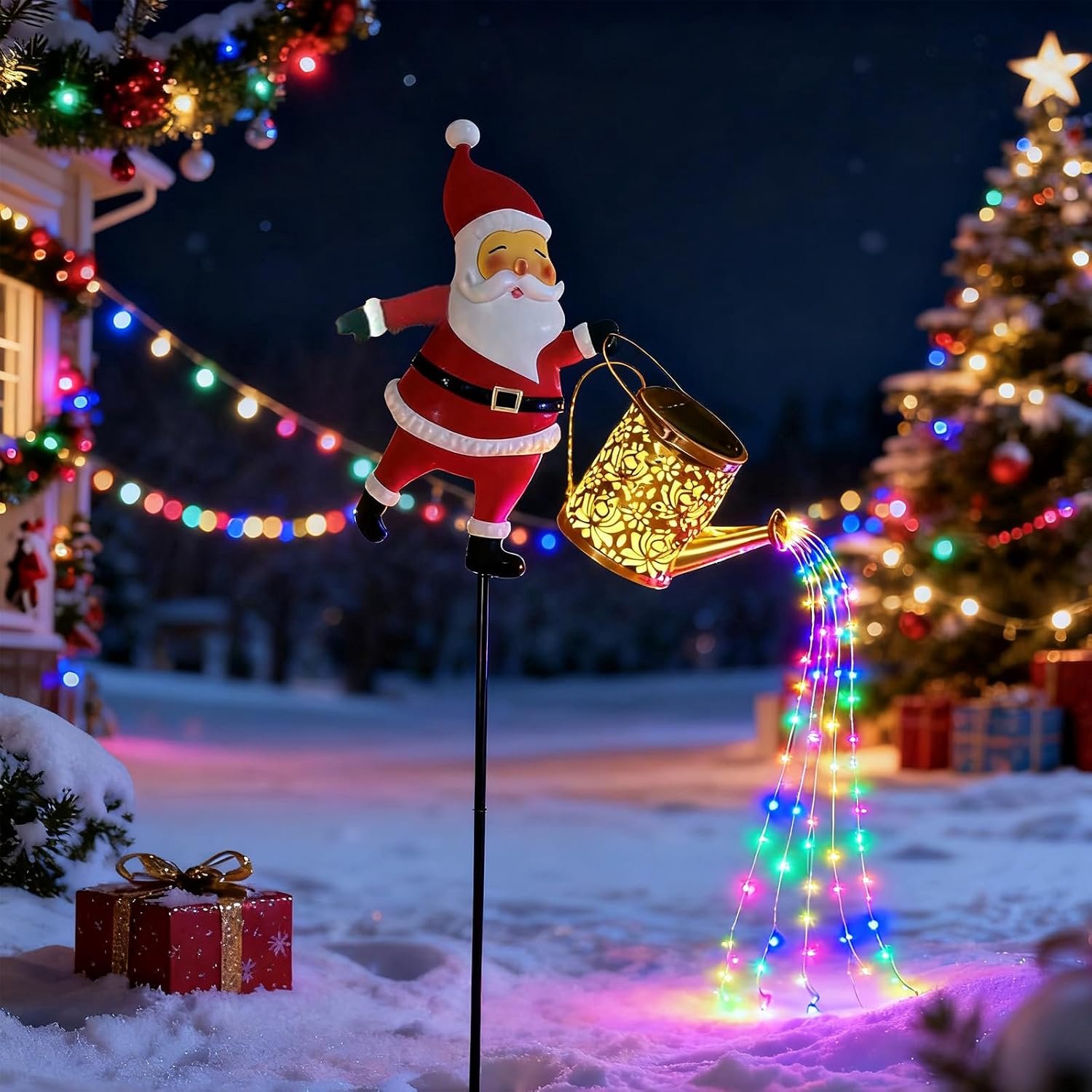 Kerst Tuinverlichting - LED Grondspot Buiten - Zonnelampen - Regenbestendig - voor Kerstversiering Buitenshuis - 83cm