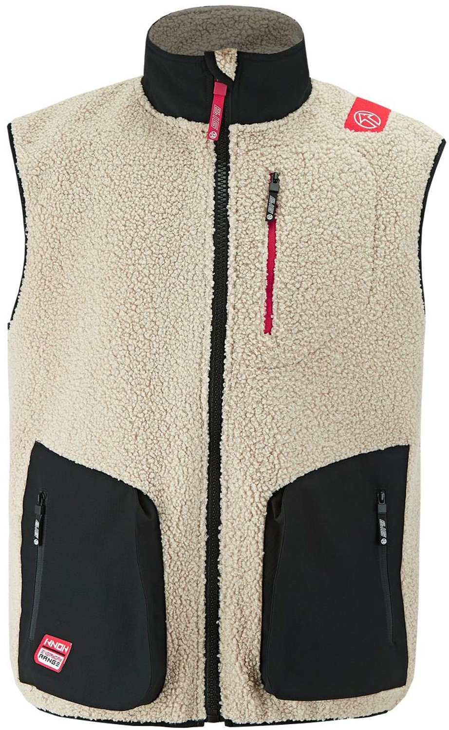 BIG K® Alpin Vest Pro – Fleece Vest voor Heren met Rits – Mouwloos – – 2XL Zwart