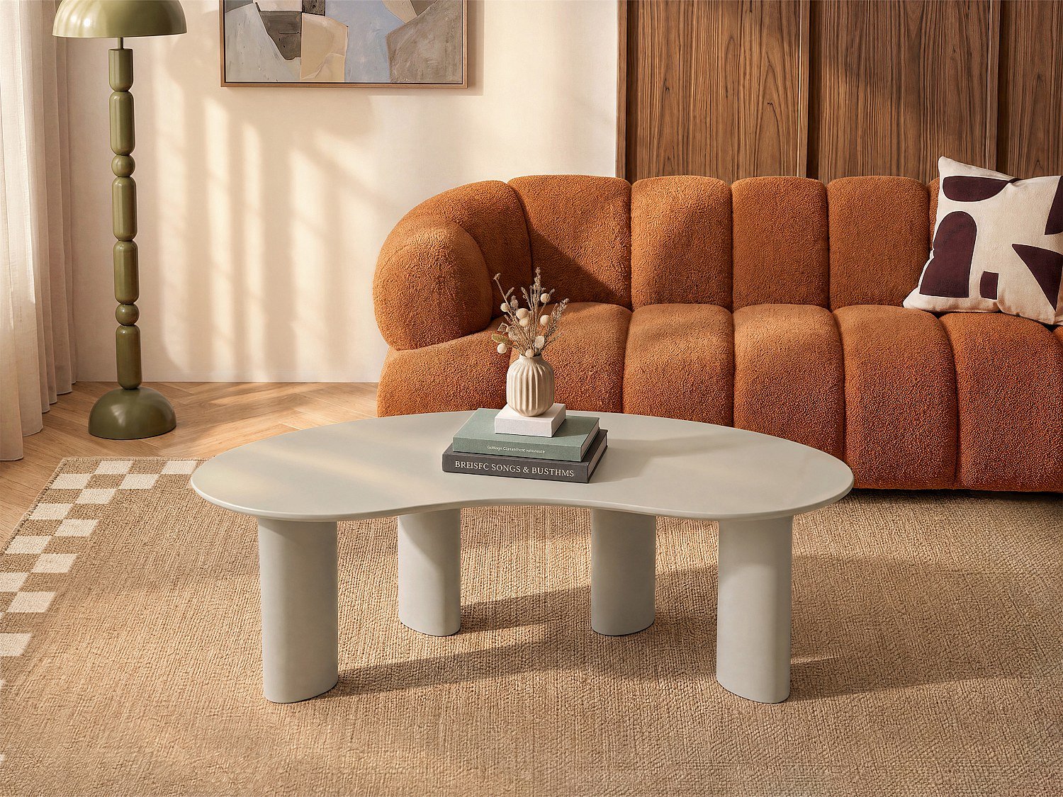 Vente-unique Salontafel in MDF - Beige CALYNOR