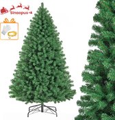 Sinaopus Kunstkerstboom 180 cm – Volle Groene Kerstboom – 900 Takpunten – PVC – Lichtsnoer Inbegrepen – Metalen Standaard – Herbruikbaar – Voor Woonkamer & Kantoor -Landgoed Altijdgroen