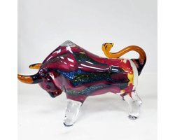 AL - Glaswerk - Stier - Decoratie - 23 cm breedte