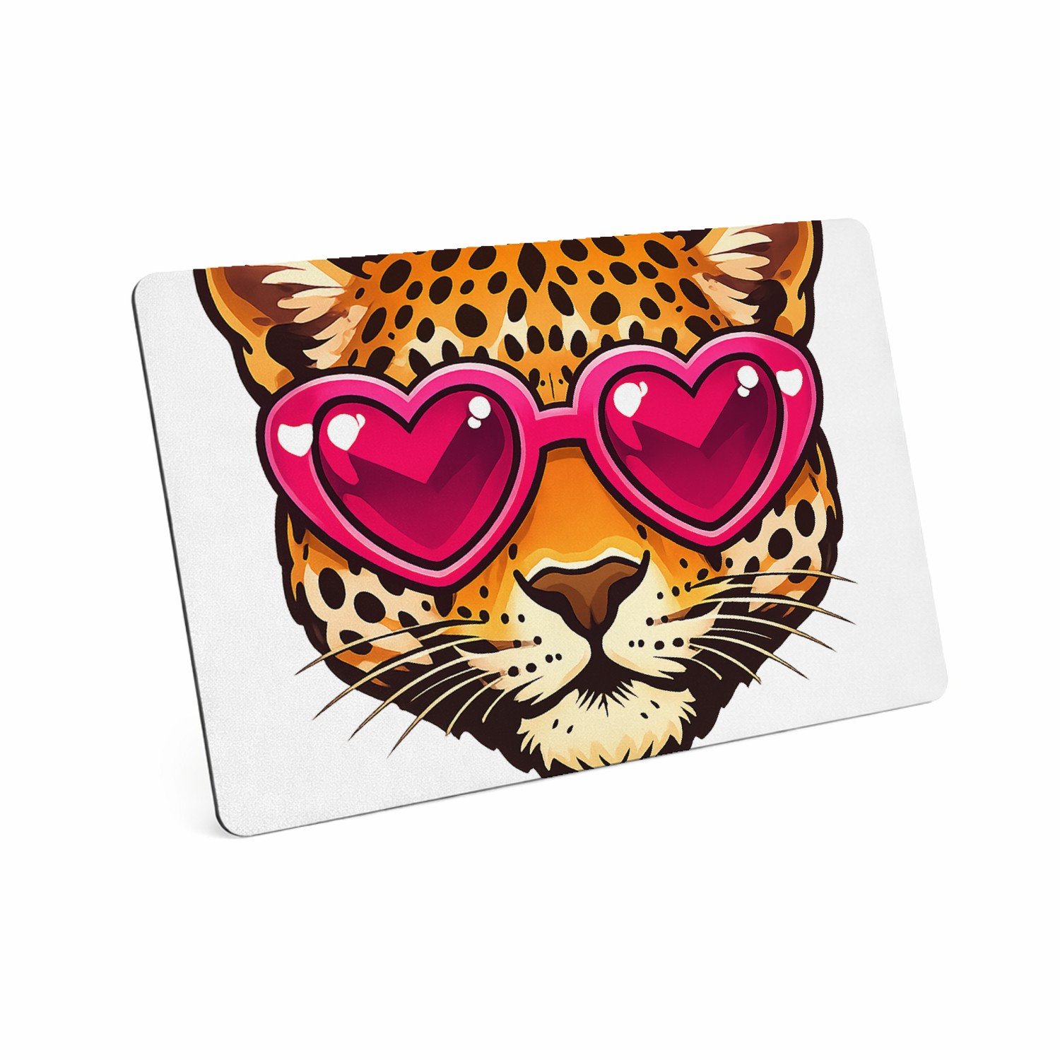 Mr Cadeautjes MDF magnetische fotolijst 28 x 19 - design Een opvallend dierenportret met een onverwachte mode-accesso | cadeau Wit