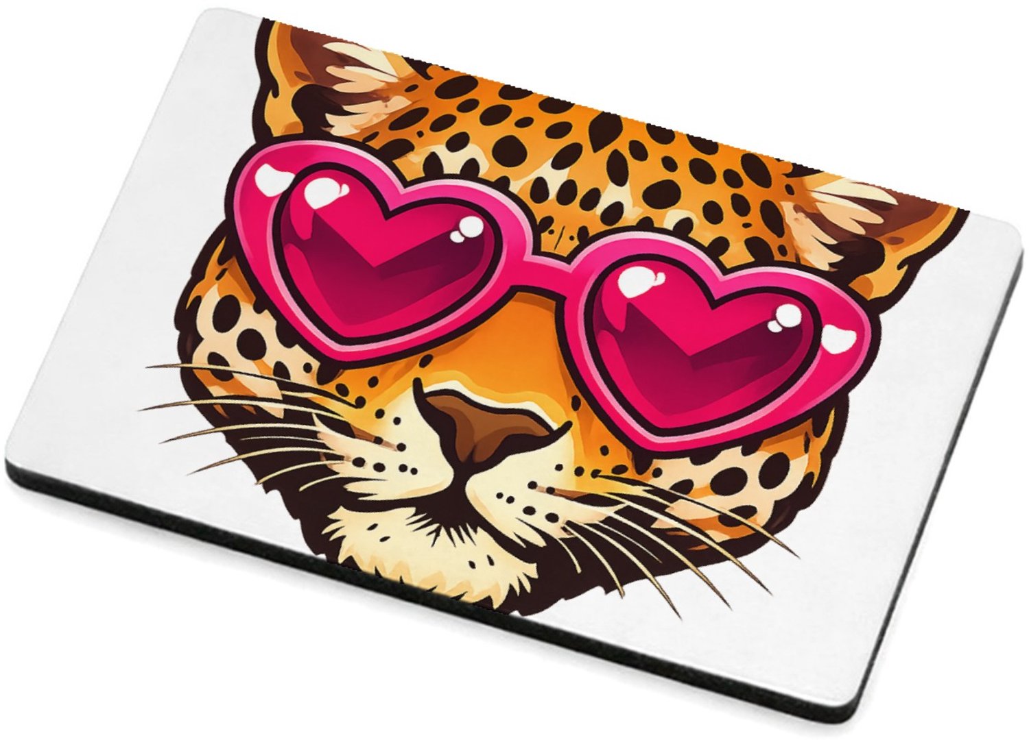 Mr Cadeautjes MDF magnetische fotolijst 7,5 x 5 - design Een opvallend dierenportret met een onverwachte mode-accesso | cadeau Wit