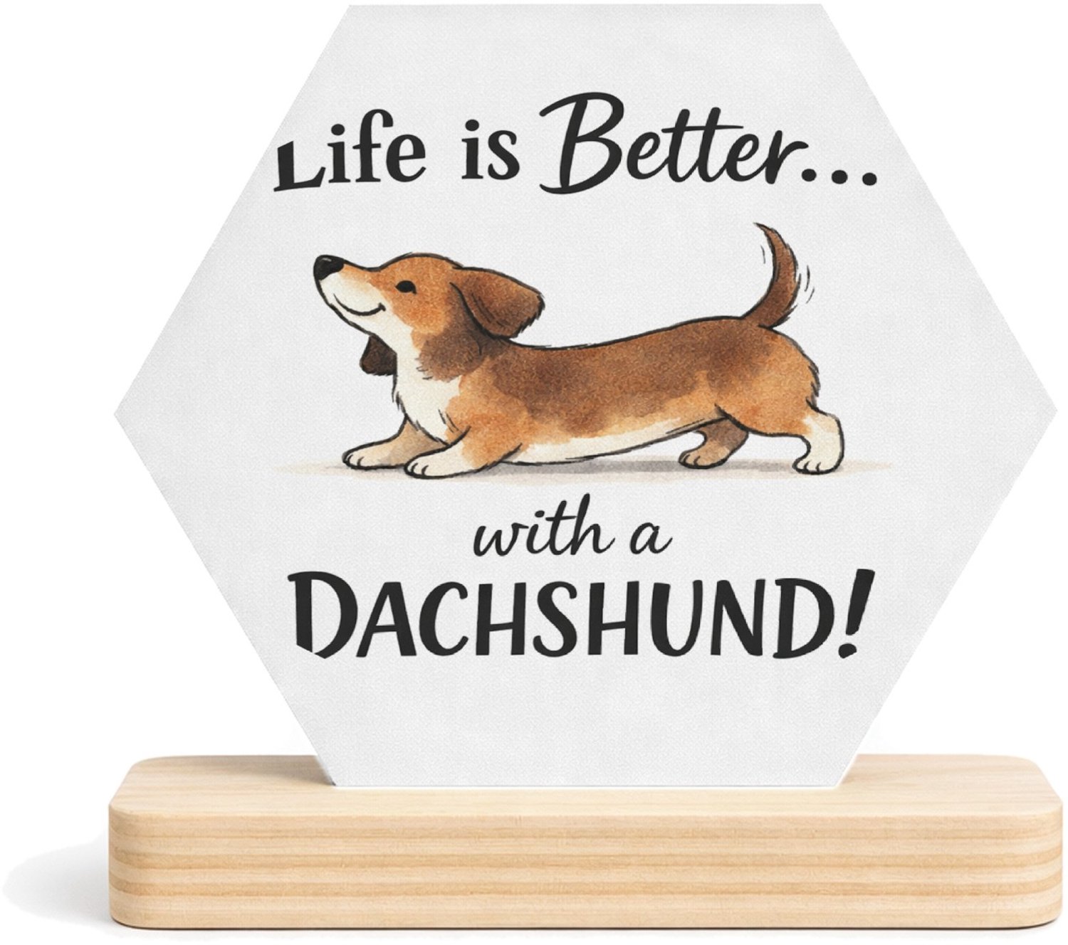 Mr Cadeautjes MDF fotolijst/inleg hexagon 14 x 13 - design Een grappige, trotse quote over een specifiek hobbydier of d | cadeau Wit