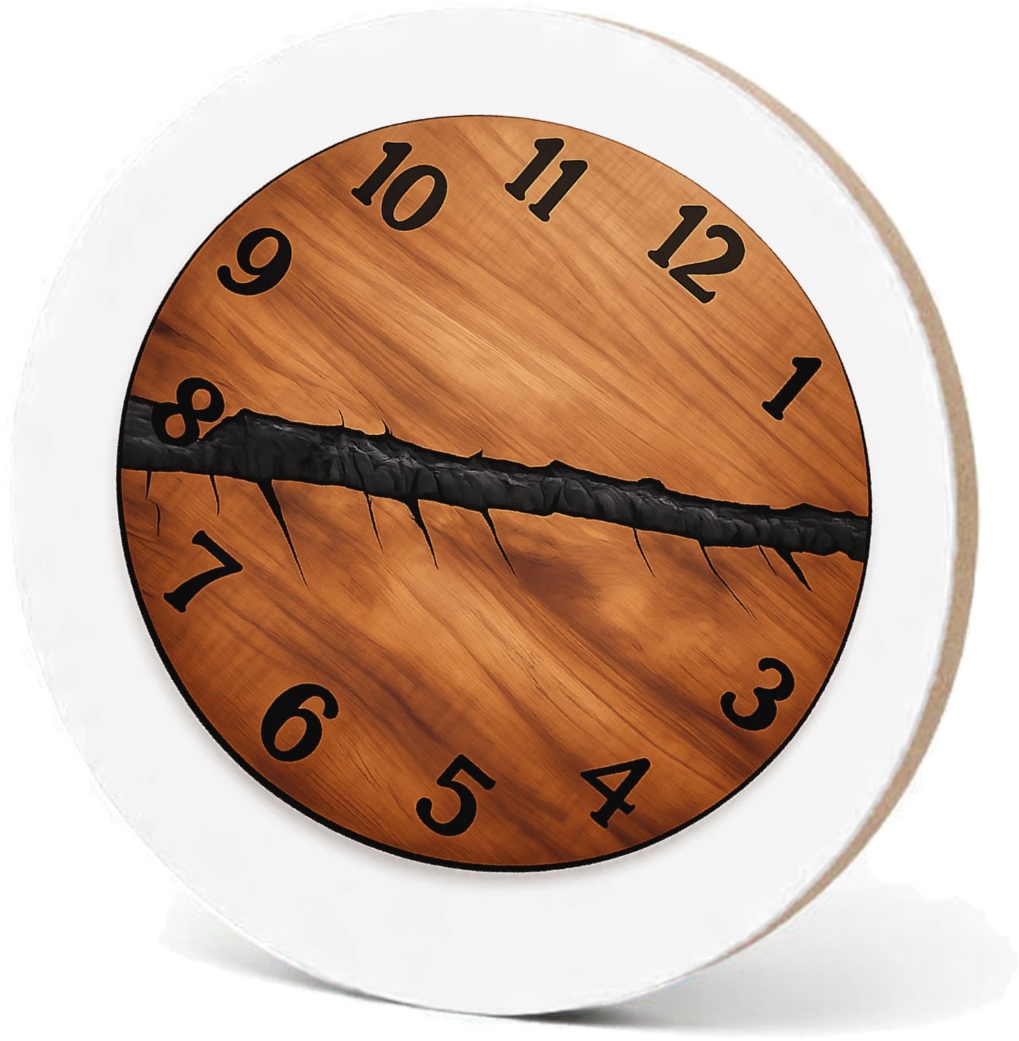 Mr Cadeautjes MDF fotolijst - design Een ronde kompasplaat met gegraveerde windrichtingen en een | cadeau Wit