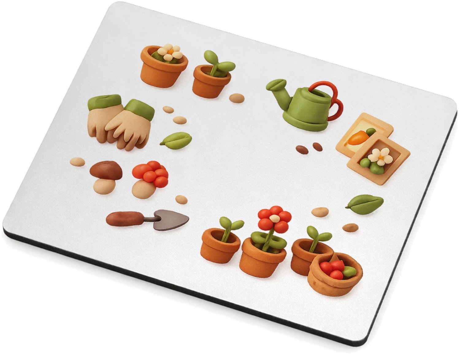 Mr Cadeautjes MDF magnetische fotolijst 9 x 7 - design Een speelse verzameling van kleine tuin- en natuurminiaturen | cadeau Wit