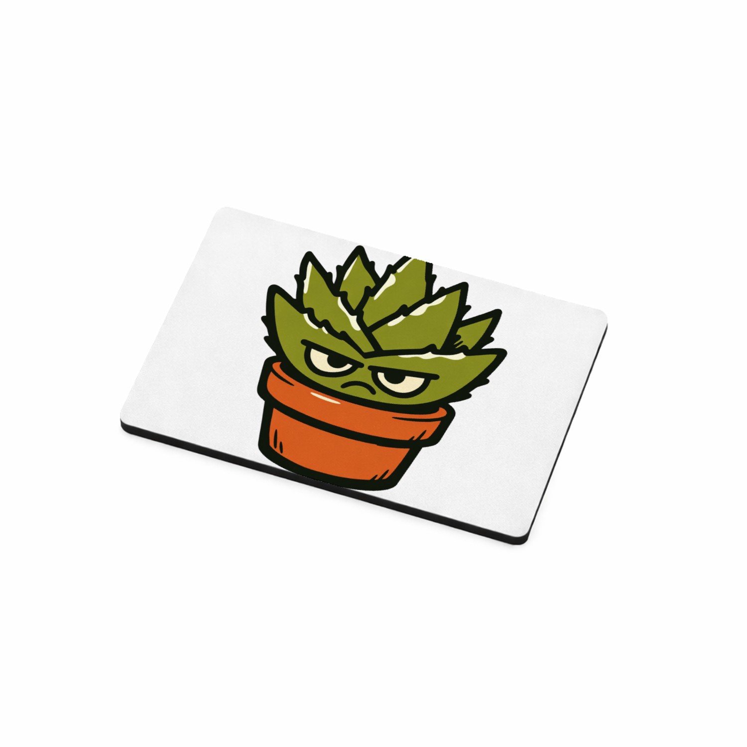 Mr Cadeautjes MDF magnetische fotolijst 7,5 x 5 - design Een koppige, stekelige huisplant als grappige ‘ga weg’-boods | cadeau Wit
