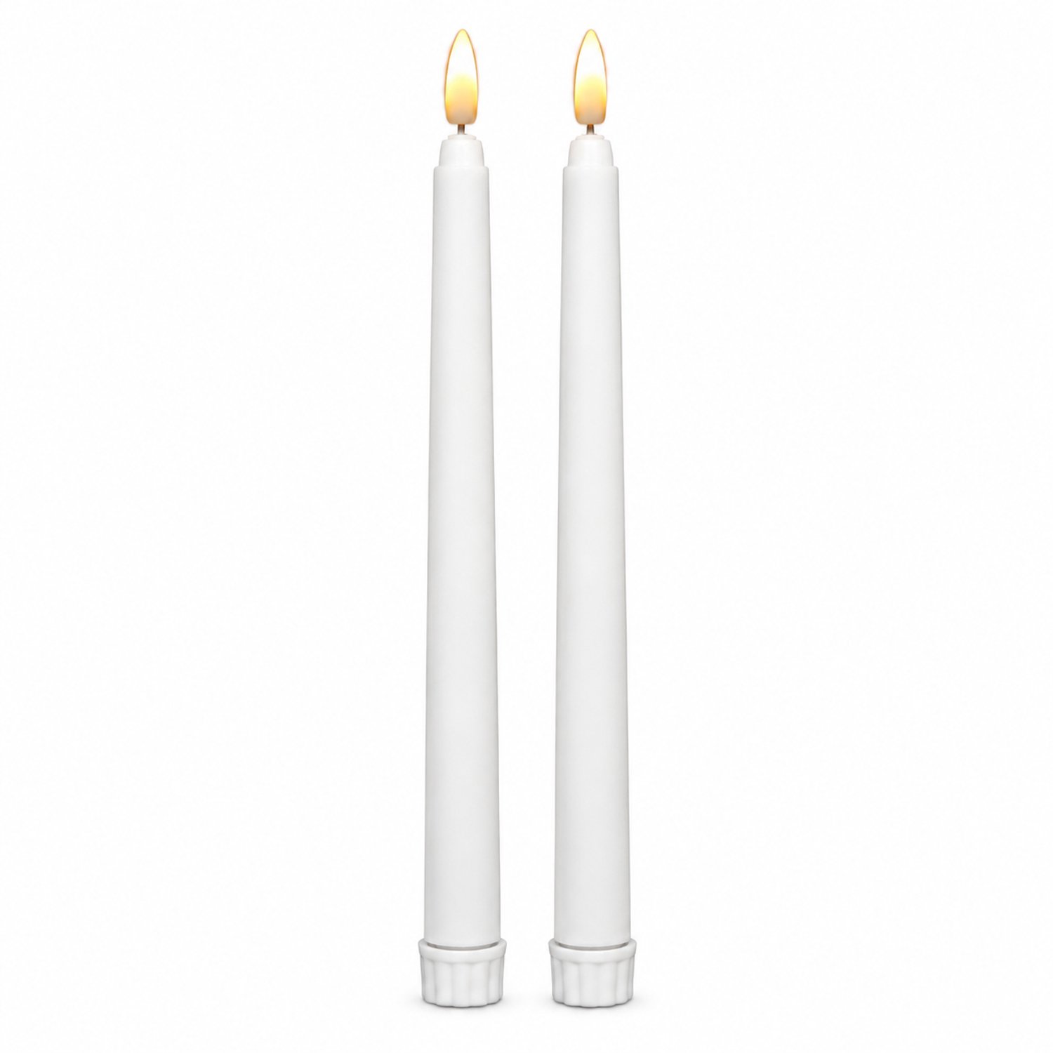 SWGOTA led kaarsen - 1 witte kaars met gladde lange schacht en kogelvormige lichtpunt, zonder afstandsbedieningsfunctie, voor tafel- en bruiloftdecoratie