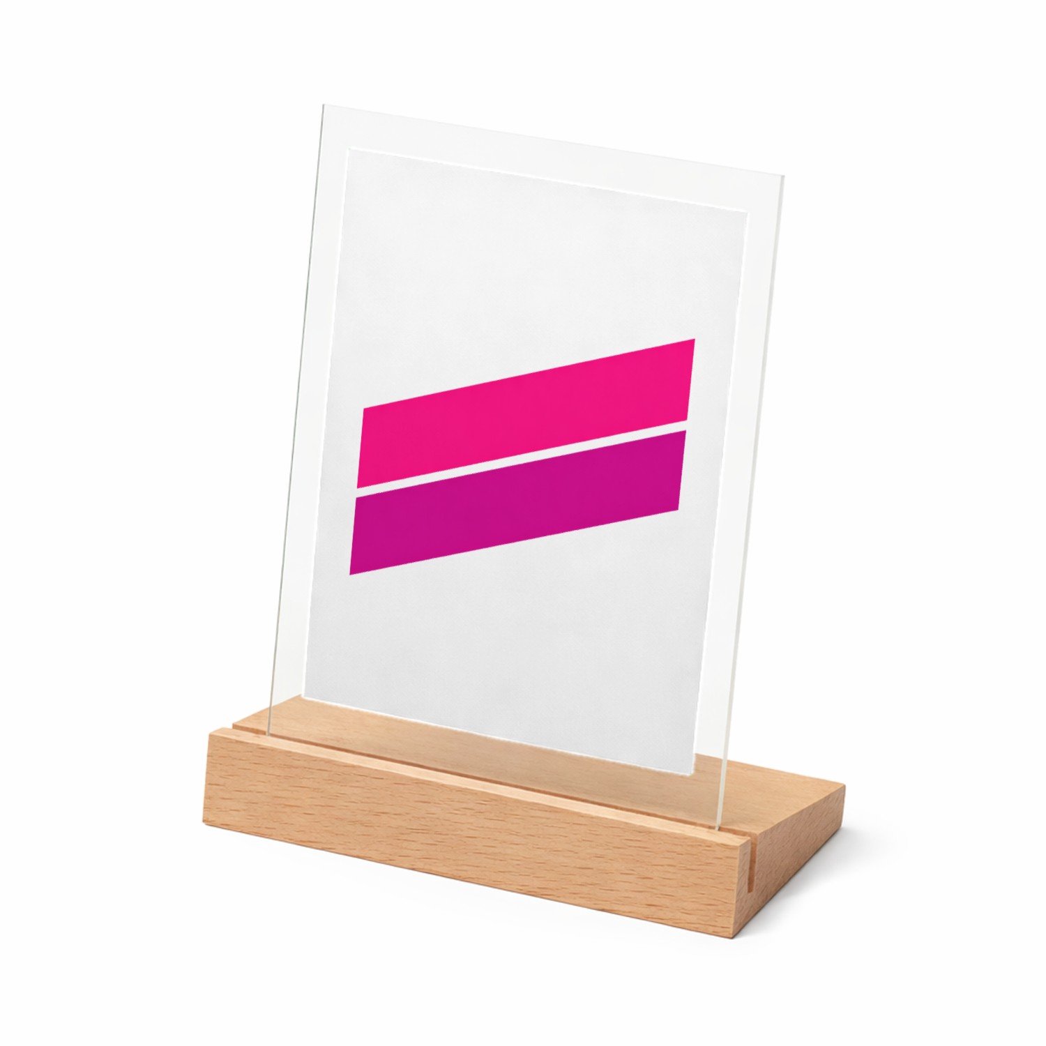 Mr Cadeautjes Glasframe met vaste tekst - design Een felgekleurde, minimalistische quote-print met een speels | cadeau Wit