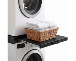 Tussenstuk voor Wasmachine & Droger - Extra stevig - Stapelkit - Met uitschuifbare plank - Universeel - Droogkast - Meubel - Skoov
