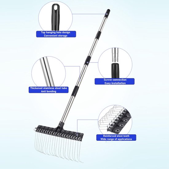 Tuinhark - 41,5 cm breed - Verstelbare steel - Zelfreinigend — afbeelding 2