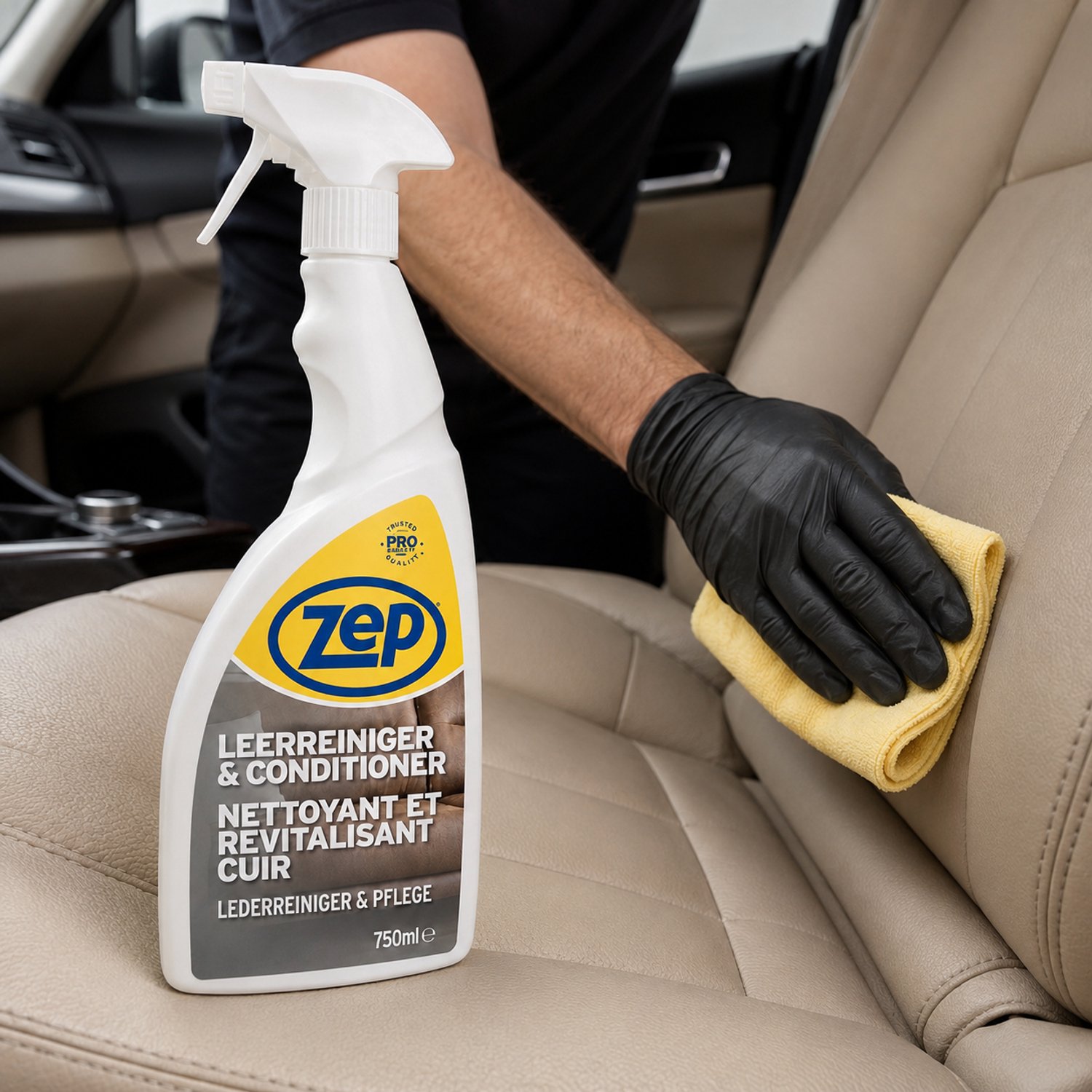 ZEP Leer Reiniger en Conditioner - 6 x 750 ml - 2-in-1 met UV-bescherming - Voor Leren Bankstel, Auto-interieur, Tassen en Kleding – foto 7