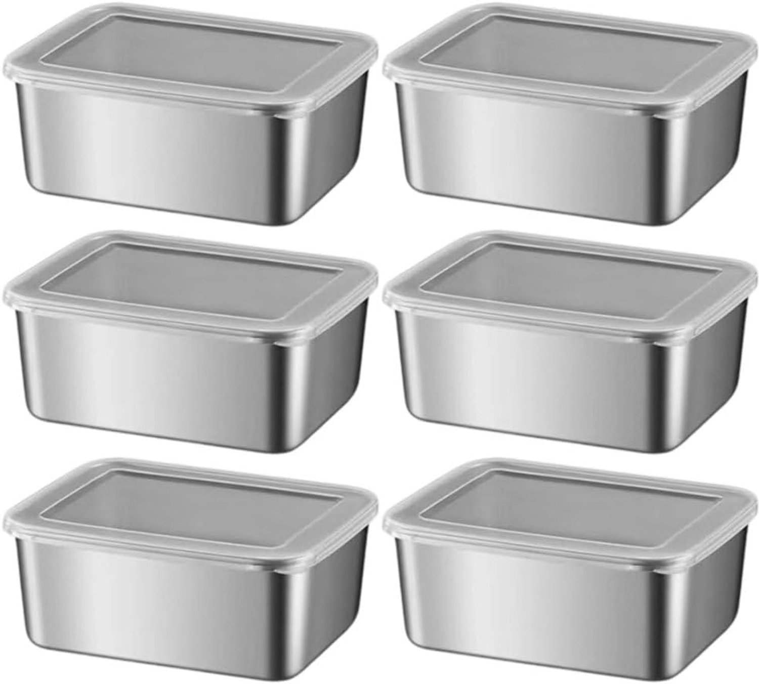 6 stuks -rvs fruitbakje - rvs fruitbakje - snackbox rvs - snackbox - snackbox kinderen -vershoudbakjes - snackcontainers - lunchtrommel - voedselcontainer rvs - voedsel containers - voedselcontainer