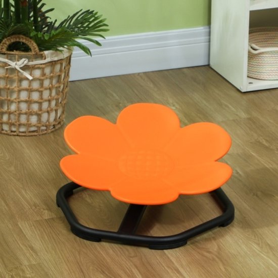 Sensorische Kinderdraaistoel – Draaistoel voor Autisme en Balanstraining van Kunststof Oranje — afbeelding 5