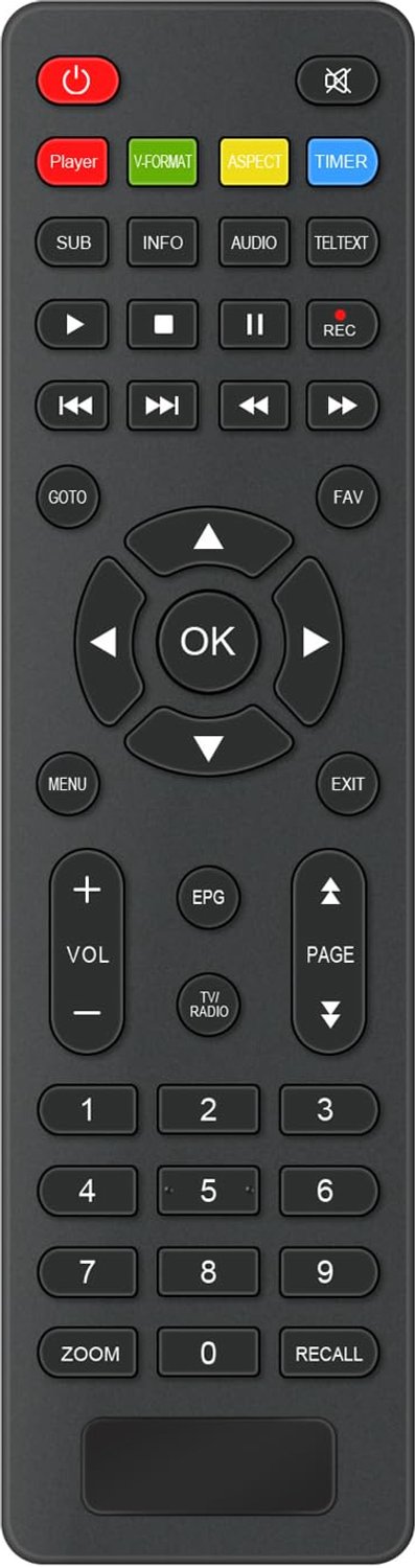 Ergonomische Afstandsbediening voor Media Ontvangers