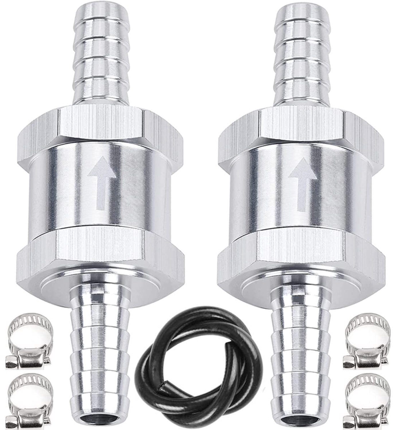 Terugslagklep 8 mm - Terugslagventiel - Aluminiumlegering - Geschikt voor UTV/Quad/Dirtbike - Universeel inzetbaar - Hoge corrosiebestendigheid - Brandstofklep