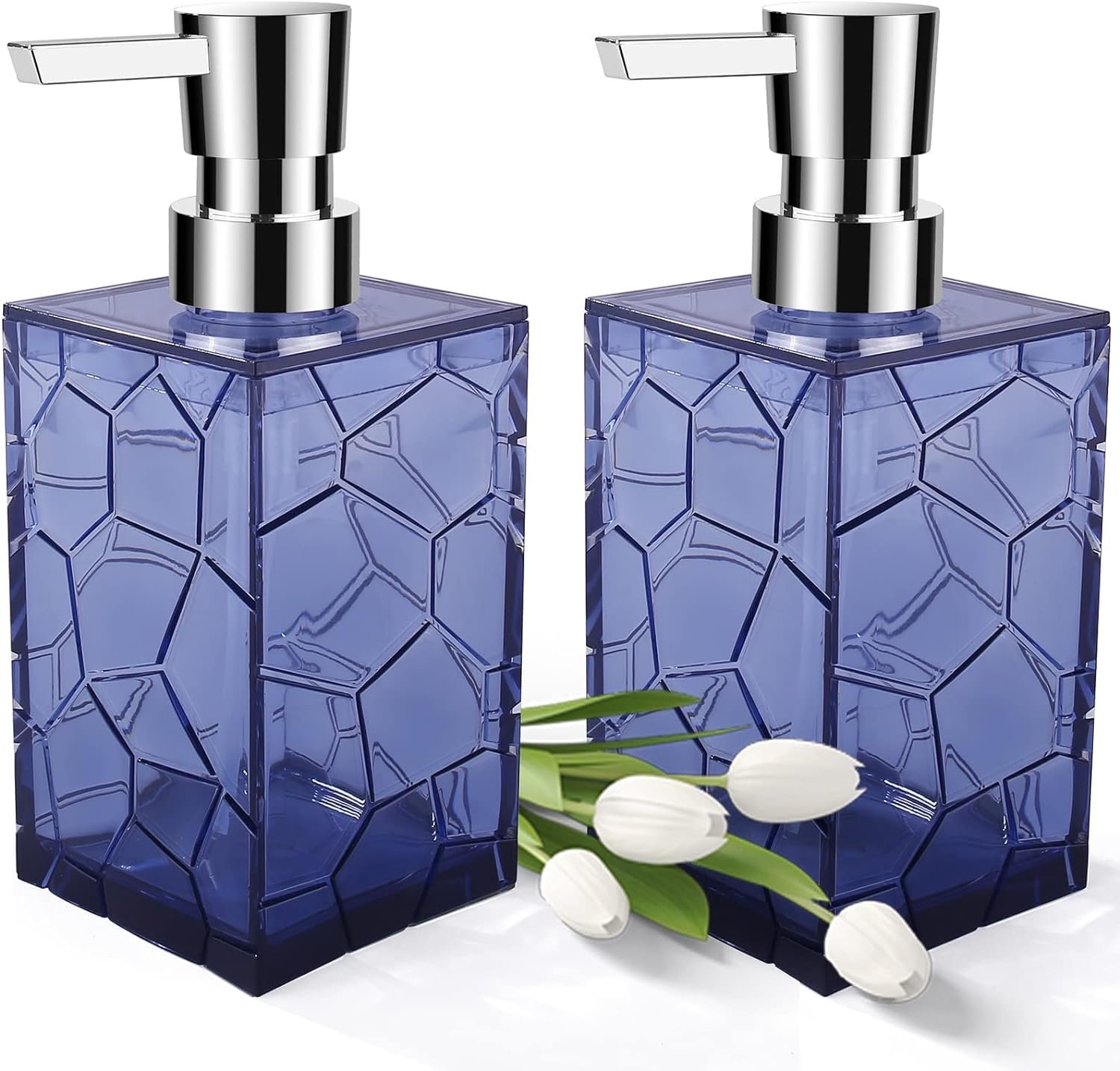 Set van 2 Handzeepdispensers van Heldere Acryl
