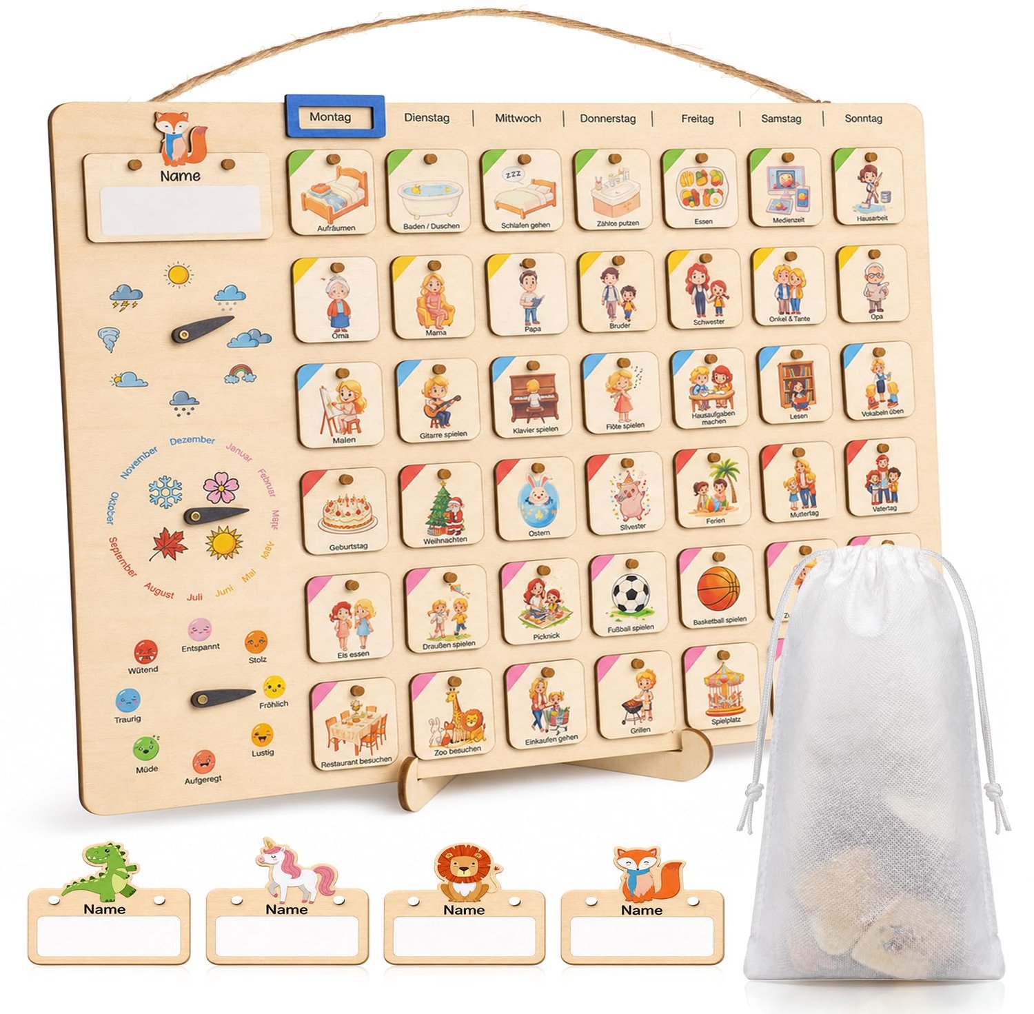 Premium Beloningsbord voor Kinderen van Hout