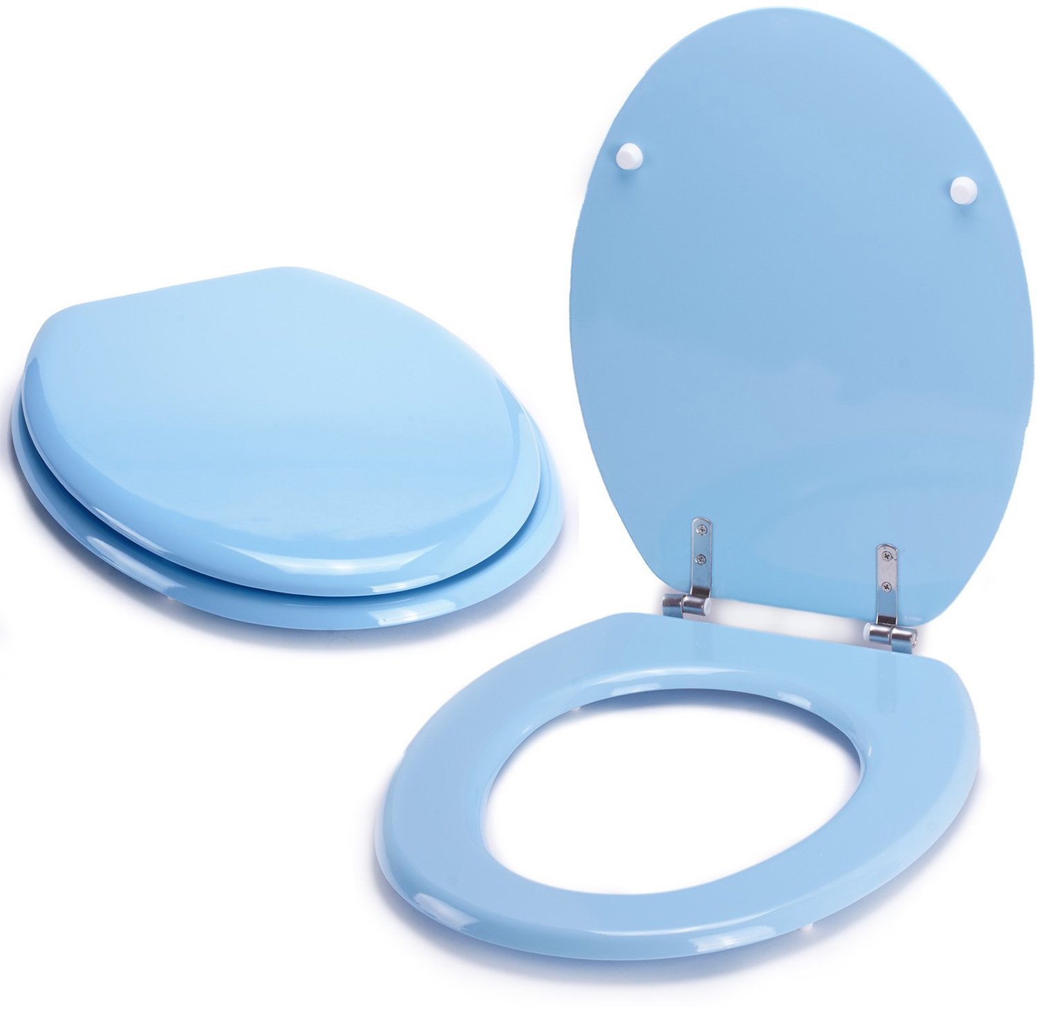 Hoogwaardige Toiletbril van MDF, Lichtblauw